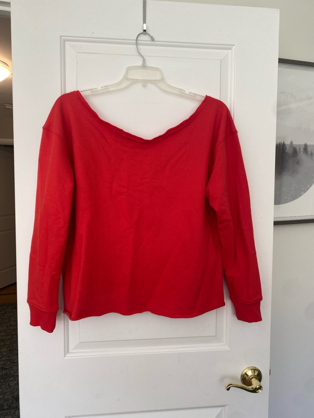 Universal Thread Red V-Neck Pullover Sweatshirt - Picture 4 of 5